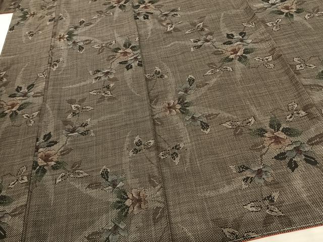 平和屋着物●本場大島紬 一元絣 枝花文 正絹 逸品 未使用 AABF0748fy