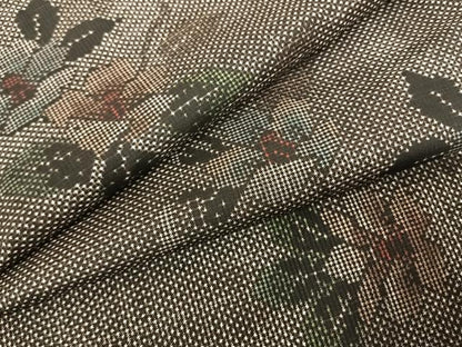 平和屋着物●本場大島紬 一元絣 枝花文 正絹 逸品 未使用 AABF0748fy