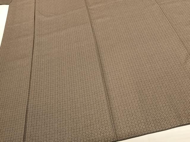 平和屋着物●お召 変わり市松文 正絹 逸品 AABF0749fy