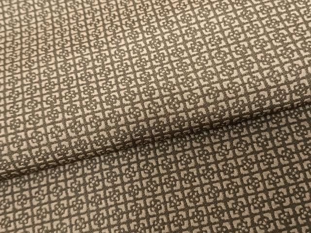 平和屋着物●お召 変わり市松文 正絹 逸品 AABF0749fy