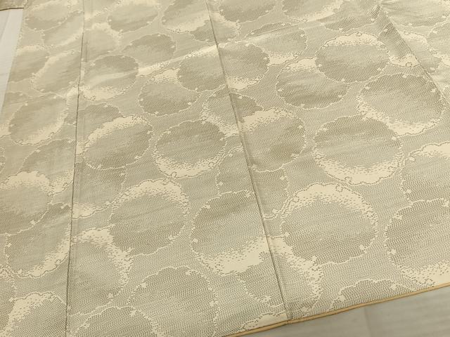 平和屋着物●本場大島紬 白大島 雪輪文 正絹 逸品 AABF0751fy