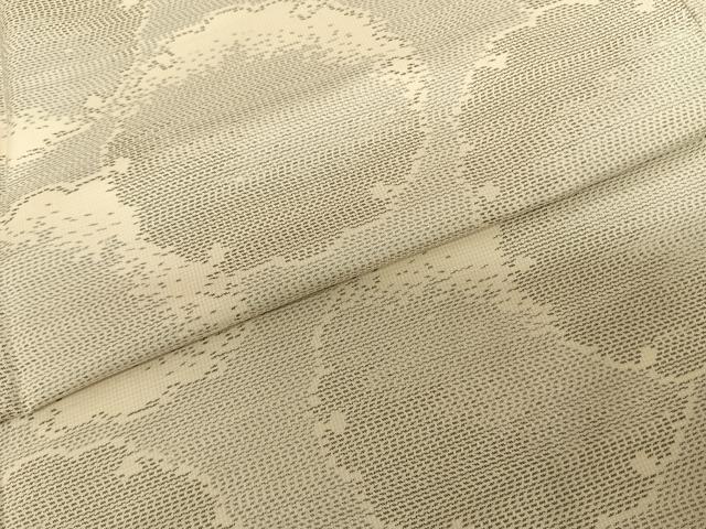 平和屋着物●本場大島紬 白大島 雪輪文 正絹 逸品 AABF0751fy