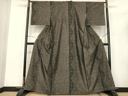 平和屋着物●本場大島紬 花唐草文 正絹 逸品 AABF0753fy