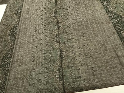 平和屋着物●本場大島紬 花唐草文 正絹 逸品 AABF0753fy