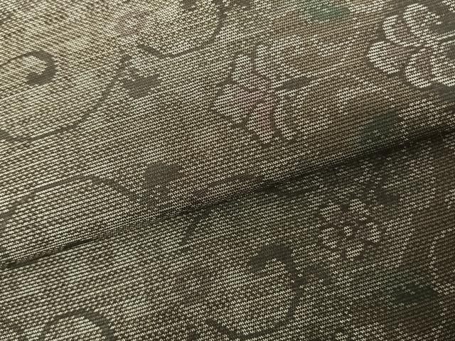 平和屋着物●本場大島紬 花唐草文 正絹 逸品 AABF0753fy