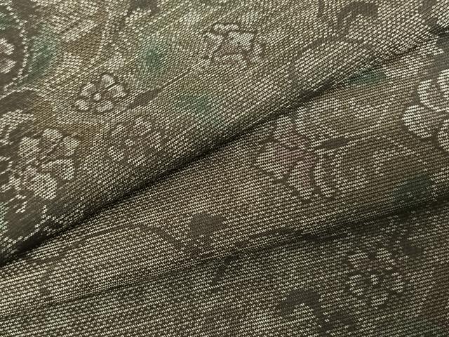 平和屋着物●本場大島紬 花唐草文 正絹 逸品 AABF0753fy