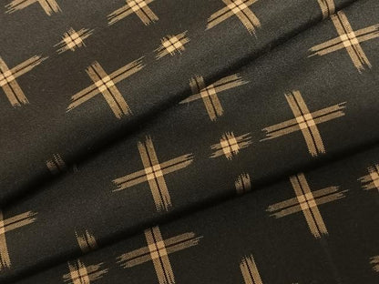 平和屋着物●上質な紬 十字絣 正絹 逸品 未使用 AABF0754fy