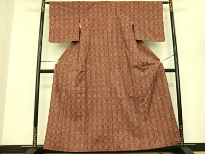 平和屋着物●上質な紬 花織 花間道 正絹 逸品 未使用 AABF0755fy