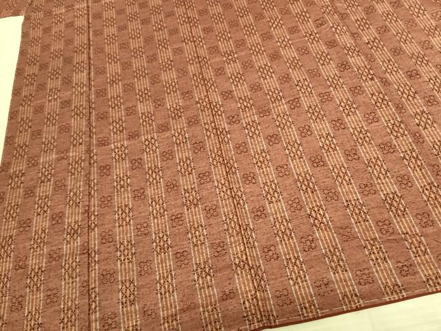 平和屋着物●上質な紬 花織 花間道 正絹 逸品 未使用 AABF0755fy
