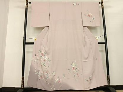 平和屋着物●訪問着 友禅 作家物 枝花文 暈し染め 正絹 逸品 AABF0756fy