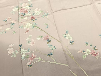 平和屋着物●訪問着 友禅 作家物 枝花文 暈し染め 正絹 逸品 AABF0756fy