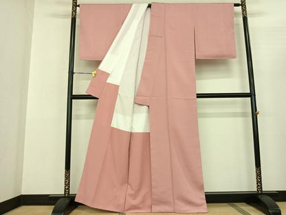 平和屋着物●上質な色無地 文字文 虹色 正絹 逸品 AABF0760fy
