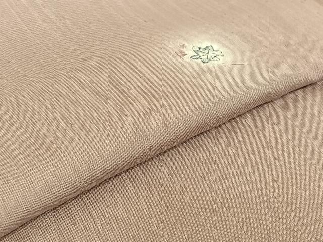 平和屋着物▽上質な紬 単衣 絞り 舞葉文 正絹 逸品 AABF0762jh