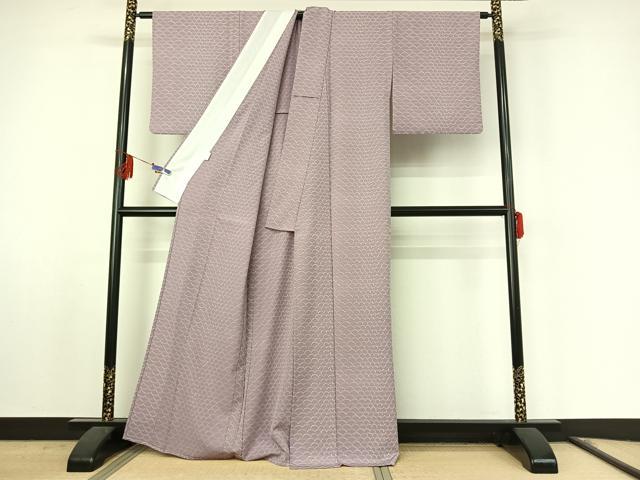 平和屋着物▽小紋　単衣　敷松葉文　洗える着物　AABF0764jh 平和屋着物▽小紋 単衣 敷松葉文 洗える着物 AABF0764jh