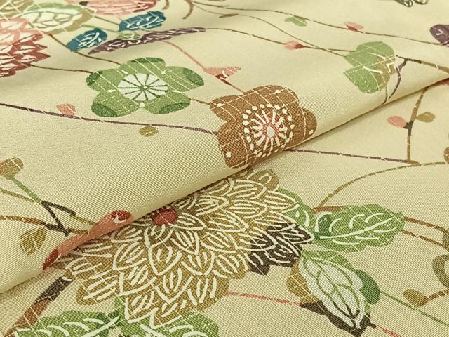 平和屋着物▽小紋 単衣 松竹梅 洗える着物 AABF0766jh