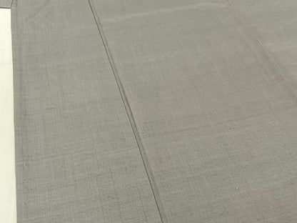 平和屋着物▽本場結城紬 重要無形文化財 単衣 薄墨色 正絹 逸品 AABF0771jh