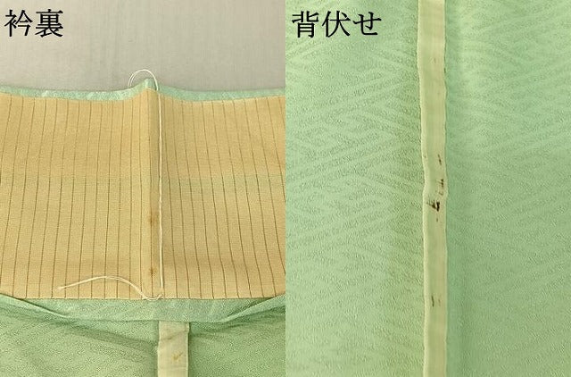 平和屋着物▽訪問着　単衣　手描き　草花文　暈し染め　金銀彩　正絹　逸品　AABF0772jh