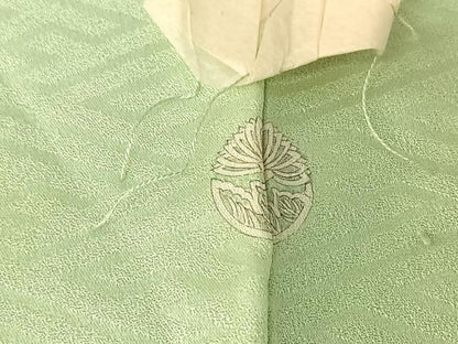 平和屋着物▽訪問着　単衣　手描き　草花文　暈し染め　金銀彩　正絹　逸品　AABF0772jh