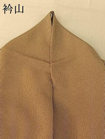 平和屋着物▽江戸小紋 単衣 万筋 枯茶色×白色 さんび謹製 洗える着物 AABF0773jh