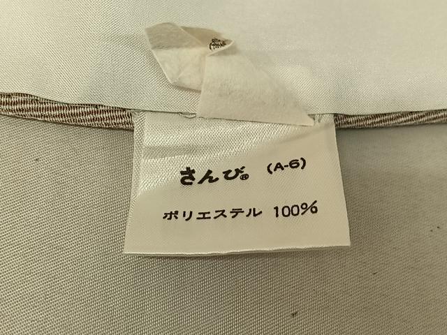 平和屋着物▽江戸小紋 単衣 万筋 枯茶色×白色 さんび謹製 洗える着物 AABF0773jh