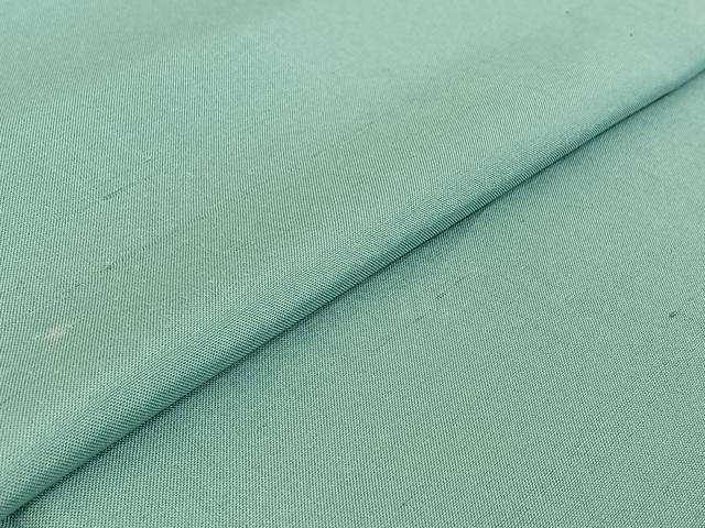 平和屋着物▽男性　色紋付　単衣　羽織セット　本場大島紬　着物：白群色　羽織：花浅葱色　正絹　逸品　AABF0776jh