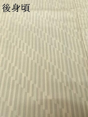 平和屋着物▽本塩沢 単衣 やまだ織 縞 証紙付き 正絹 逸品 AABF0781jh