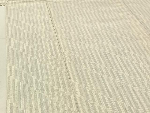 平和屋着物▽本塩沢 単衣 やまだ織 縞 証紙付き 正絹 逸品 AABF0781jh