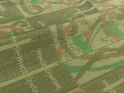平和屋着物▽本場大島紬 単衣 7マルキ 幾何学文様 正絹 逸品 AABF0788jh