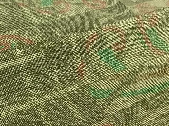 平和屋着物▽本場大島紬 単衣 7マルキ 幾何学文様 正絹 逸品 AABF0788jh