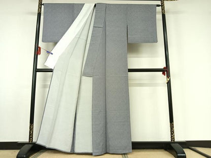 平和屋着物▽江戸小紋 単衣 鮫小紋柄 正絹 逸品 AABF0789jh
