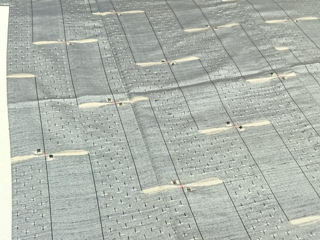 平和屋着物▽上質な紬　単衣　枝葉文　高島屋扱い　正絹　逸品　AABF0790jh 平和屋着物▽上質な紬 単衣 枝葉文 高島屋扱い 正絹 逸品 AABF0790jh