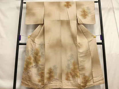 平和屋着物■訪問着　樹林文　暈し染め　正絹　逸品　AABF0877oa