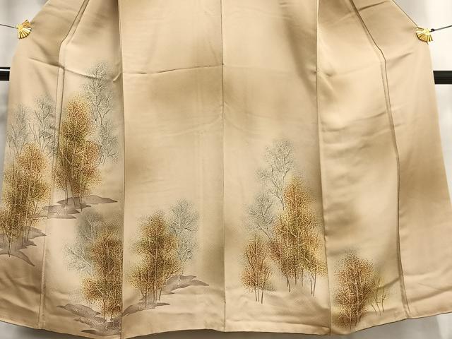 平和屋着物■訪問着　樹林文　暈し染め　正絹　逸品　AABF0877oa