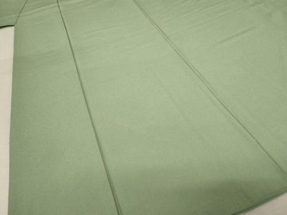平和屋着物●上質な色無地　麹塵色　正絹　逸品　AABF0881ck