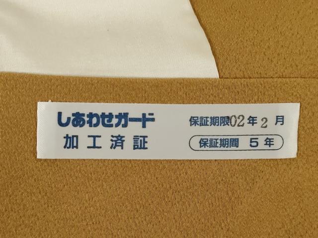 平和屋着物○上質な色無地 黄橡色 正絹 逸品 未使用 AABF0891ck
