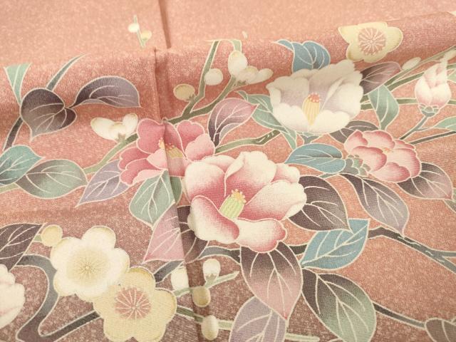 平和屋着物●訪問着　枝花文　暈し染め　正絹　逸品　AABF0894ck