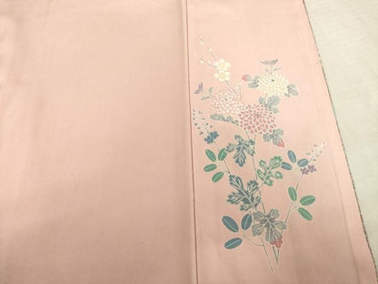 平和屋着物●訪問着　枝花文　暈し染め　正絹　逸品　AABF0894ck