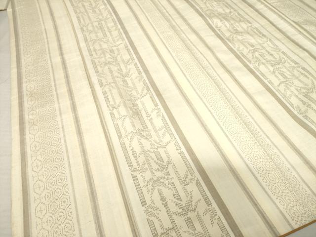 平和屋着物●上質な紬　笹竹間道　正絹　逸品　AABF0895ck