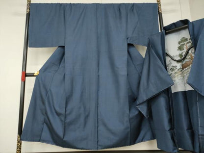 平和屋着物●男性　本場大島紬　アンサンブル　100亀甲　総詰め　キングサイズ　正絹　逸品　未使用　AABF0896ck