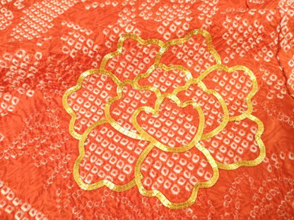 平和屋着物●豪華振袖　総絞り　駒刺繍　流水花文　正絹　逸品　AABF0900ck