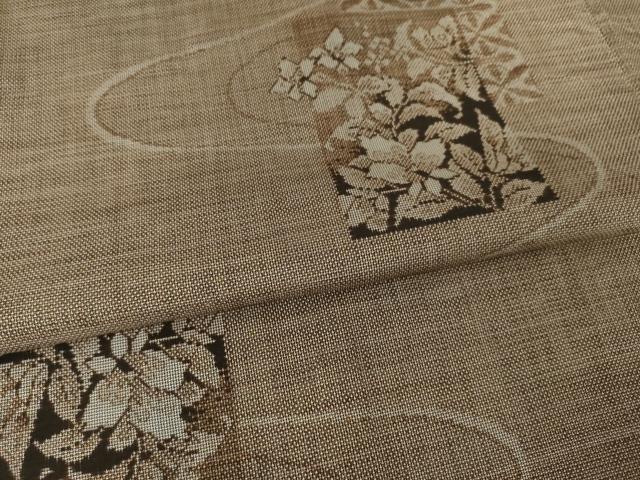 平和屋着物○本場大島紬 カタス9マルキ 色紙重ね花文 正絹 逸品 AABF0902ck