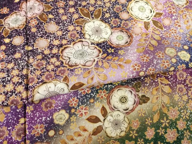 平和屋着物●訪問着　辻が花　暈し染め　銀通し地　正絹　逸品　AABF0903ck 平和屋着物○訪問着 辻が花 暈し染め 銀通し地 正絹 逸品 AABF0903ckの