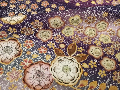 平和屋着物●訪問着　辻が花　暈し染め　銀通し地　正絹　逸品　AABF0903ck