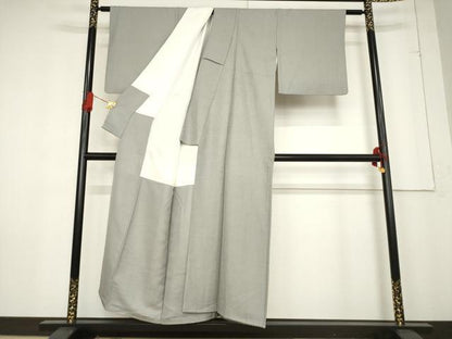 平和屋着物●江戸小紋　鮫小紋柄　草木染　正絹　逸品　AABF0905ck