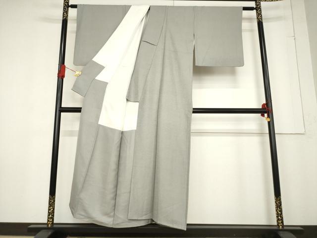 平和屋着物●江戸小紋　鮫小紋柄　草木染　正絹　逸品　AABF0905ck