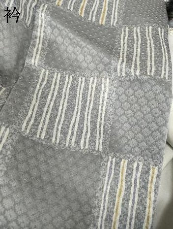 平和屋着物●上質な小紋　市松文　正絹　逸品　AABF0906ck