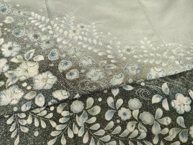 平和屋着物○本場大島紬 染大島 訪問着 辻が花 絞り 暈し染め 正絹