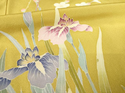 平和屋着物●訪問着　友禅　作家物　枝花文　正絹　逸品　AABF0910ck