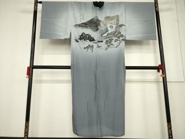 平和屋着物○男性 本場大島紬 アンサンブル 長襦袢(無双仕立て)セット