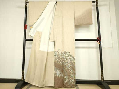 平和屋着物●訪問着　作家物　辻が花　舞花文　暈し染め　正絹　逸品　AABF0914ck